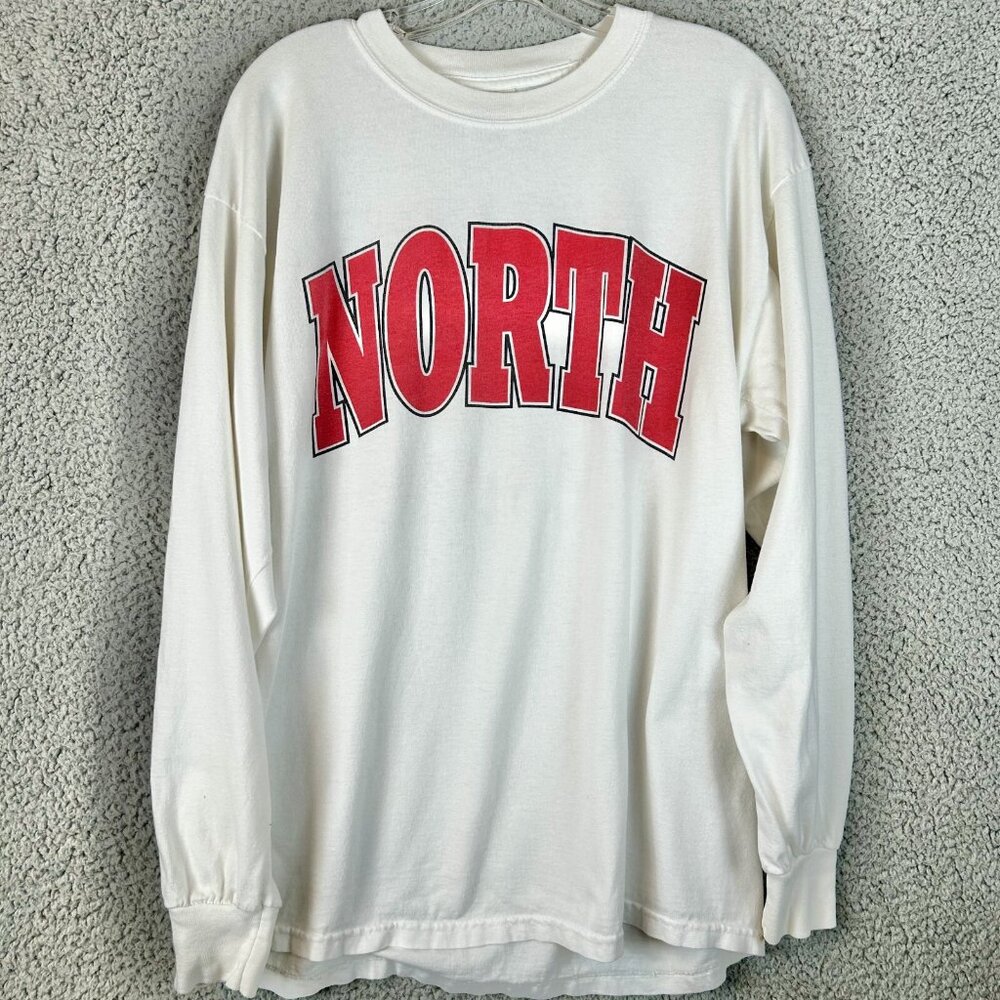 Vintage 2000's NORTH Football T Shirt Size Large‎ "Refuse T Lose" Double Sided